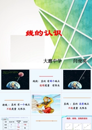 小学数学北师大2011课标版四年级《线的认识》