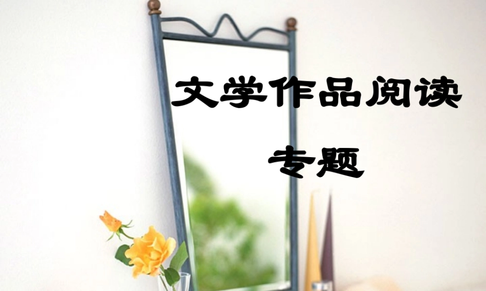 语文高考专题复习 文学作品阅读 试题