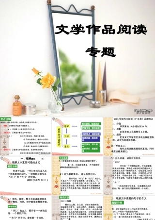 语文高考专题复习 文学作品阅读 试题