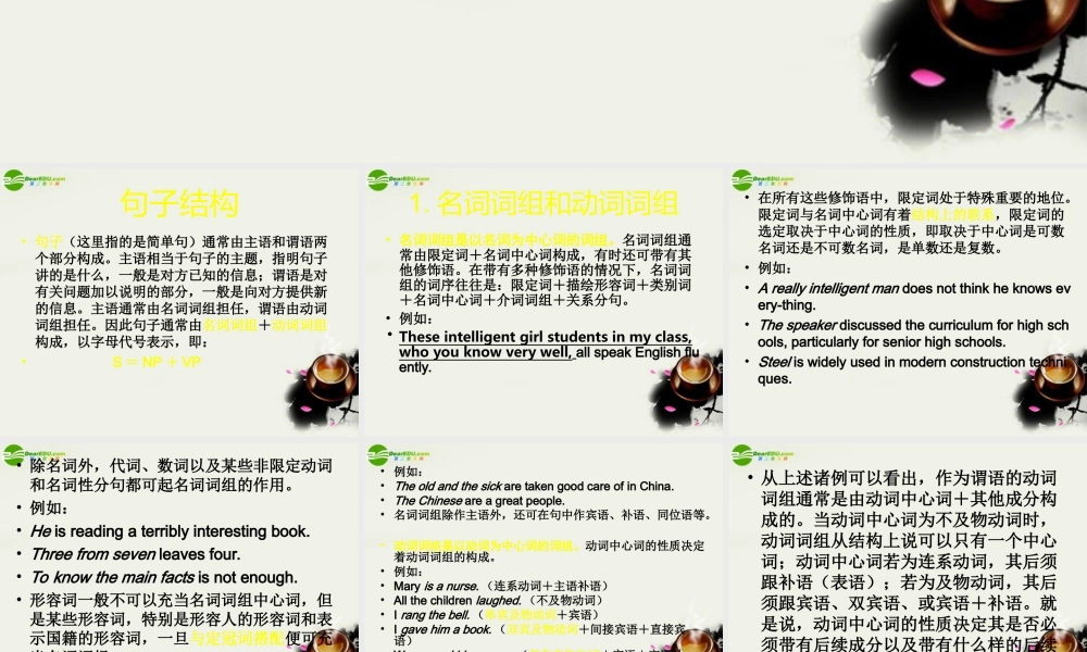 高考英语 句子结构的扩展与变化课件