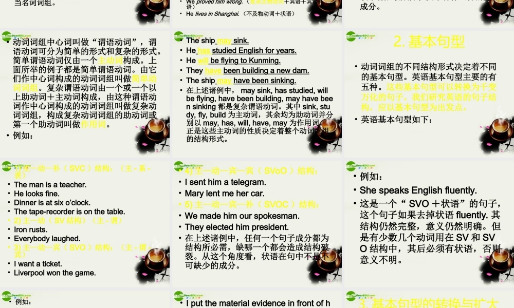 高考英语 句子结构的扩展与变化课件