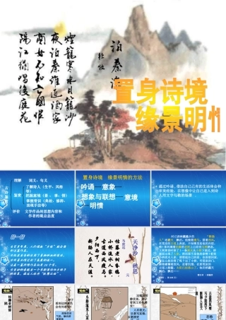 高中语文 置身诗境 缘景明情课件 人教选修之(中国古代诗歌散文欣赏) 课件