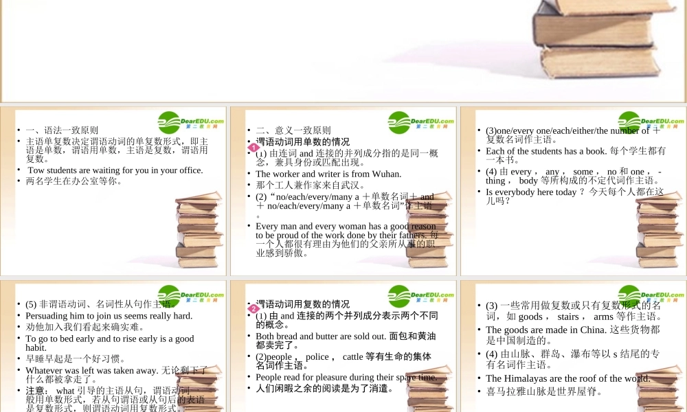 高三英语一轮 语法专题1课件 外研版选修6 课件