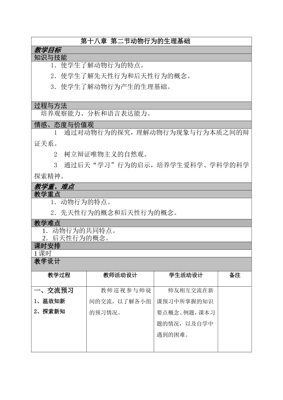 18.2动物行为的生理基础_第1页