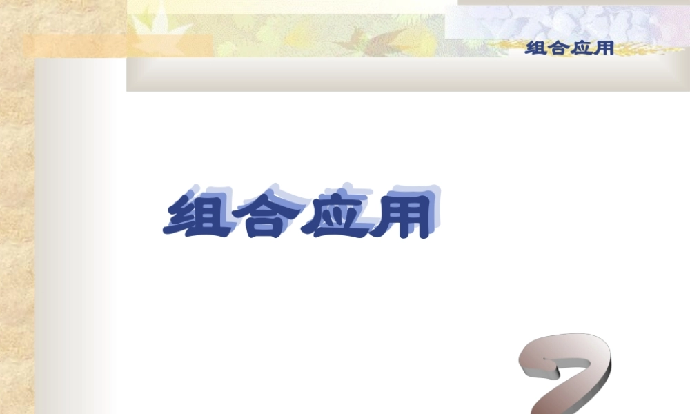 组合复习课 高二数学排列组合二项式定理课件集[整理八套]人教版 高二数学排列组合二项式定理课件集[整理八套]人教版