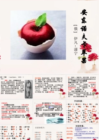 高中语文(安东诺夫卡苹果)课件4 新人教版选修 课件