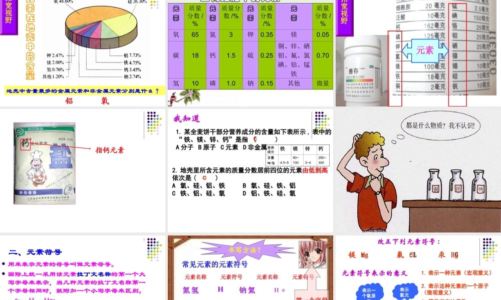 2.4辨别物质的元素组成