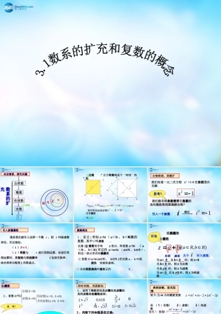 高中数学 31 数系的扩充与复数的概念课件 新人教A版选修1-2 课件