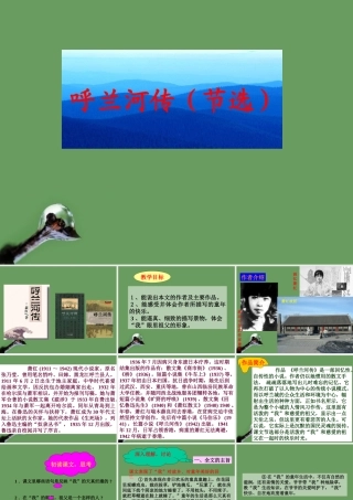 高中语文(呼兰河传)课件3 北京版选修2 课件