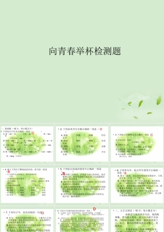 高中语文 第一专题(向青春举杯)课件1 苏教版必修1 课件