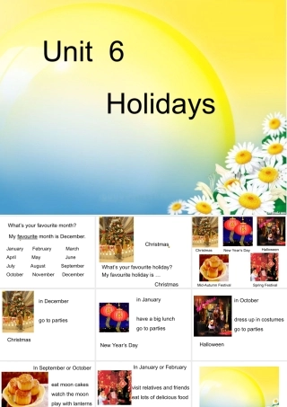 Unit6Holidays课件