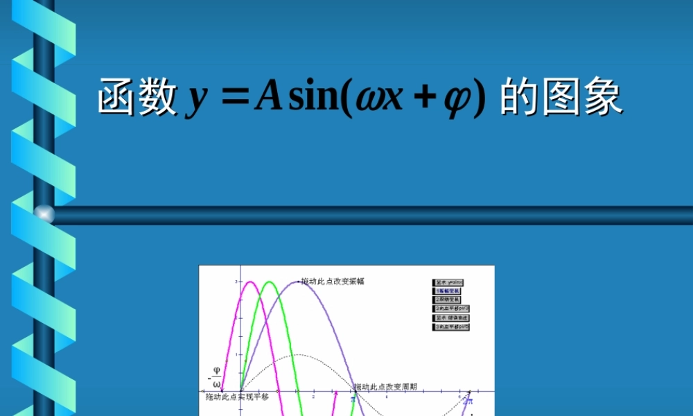 高中数学函数y=Asinwxφ的图象课件 苏教版 必修4 课件