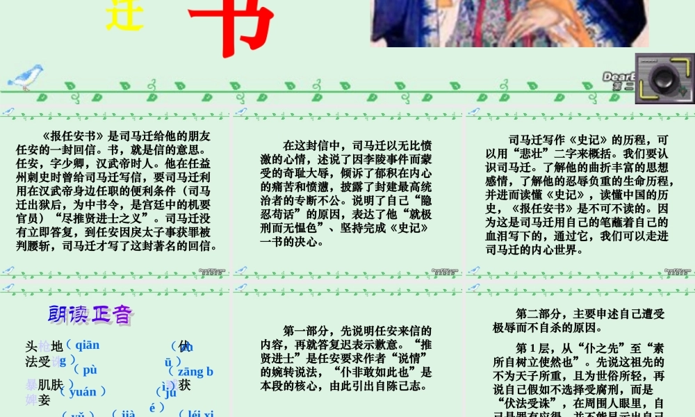 高二语文报任安书教学课件 人教版 课件