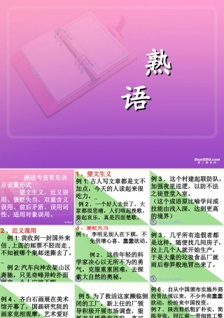 语文专题复习课件 熟语 课件