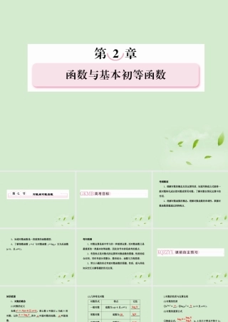 高考数学总复习 2-7对数与对数函数课件 北师大版 课件