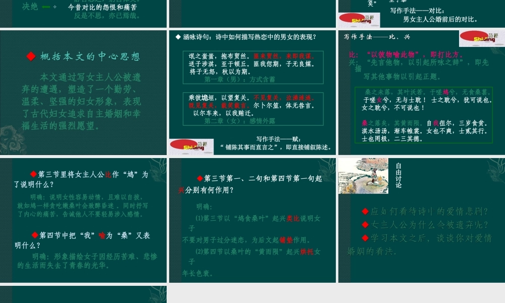 高中语文：24氓 课件 1 新人教版必修2 课件