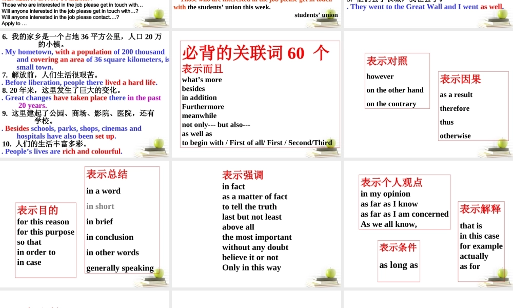 高三英语专项题型复习课件