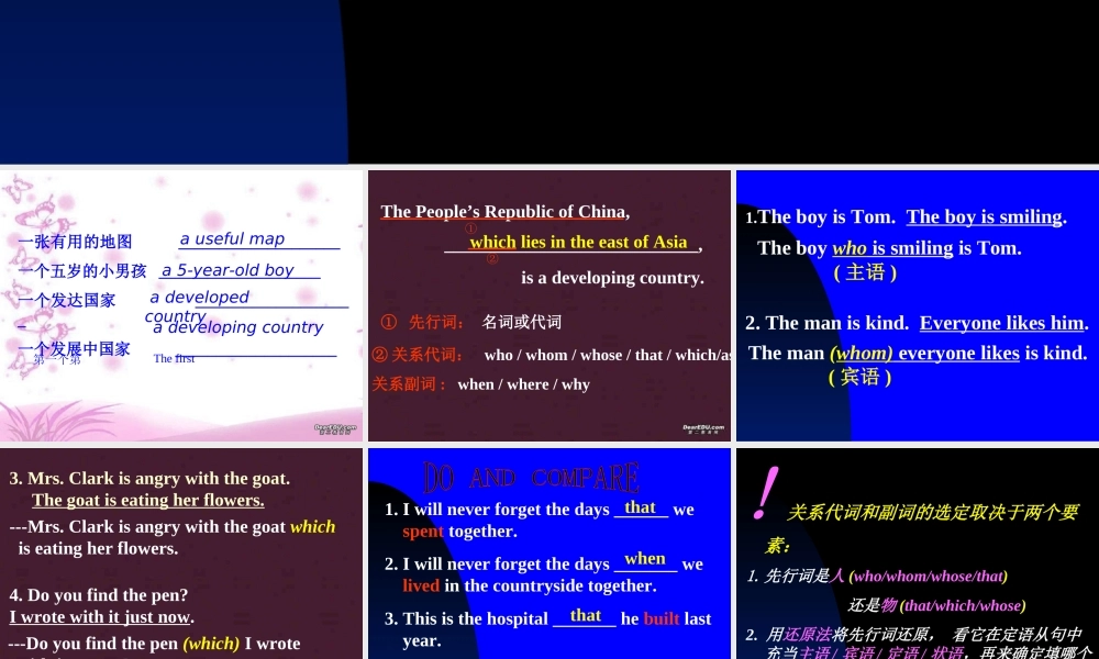 高三英语复习课件定语从句 人教版 课件