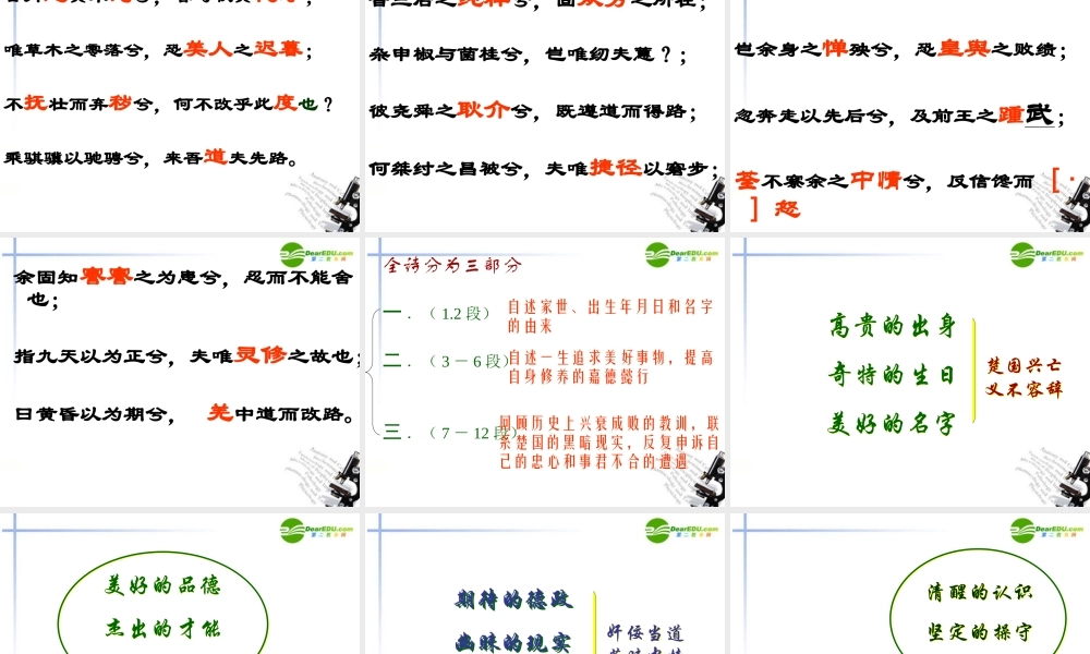高中语文 22(离骚)课件 新人教版必修2 课件