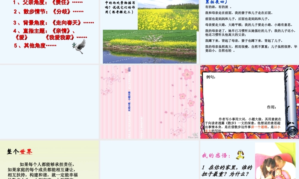 (部编)初中语文人教2011课标版七年级上册第二单元-散步