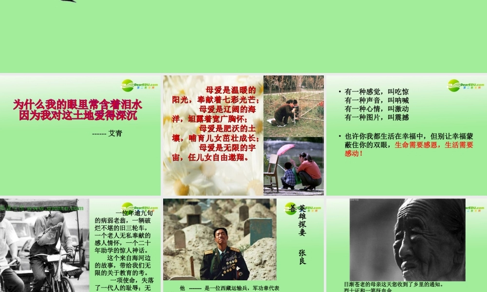 高中语文 第一单元第3课(大堰河-我的保姆)课件  新人教版必修1 课件