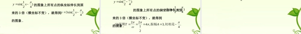 高考数学 4.4  函数y=Asin(ωx+φ)的图象及三角函数模型的简单应用总复习课件