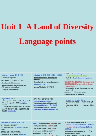 高中英语Unit1 Language Points课件新人教版选修八 课件
