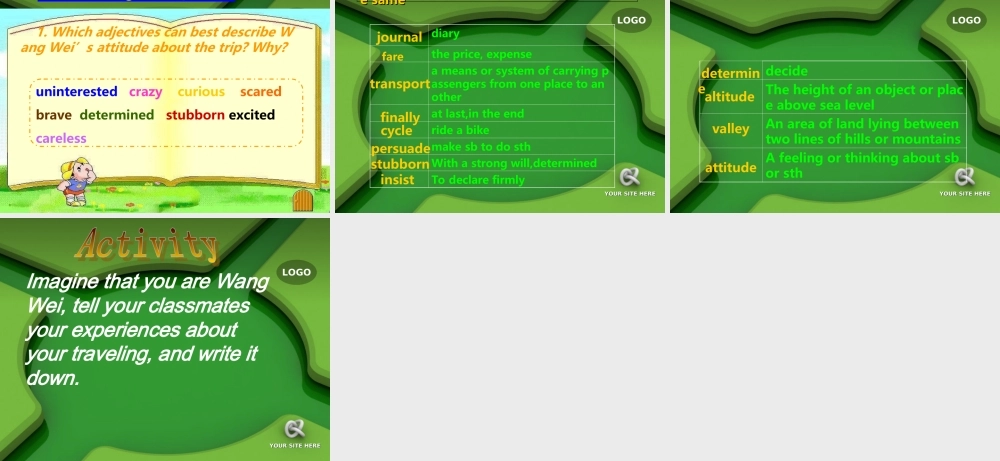 高中英语 Unit3 Travel journal-Reading优质课件 新人教版必修1 课件