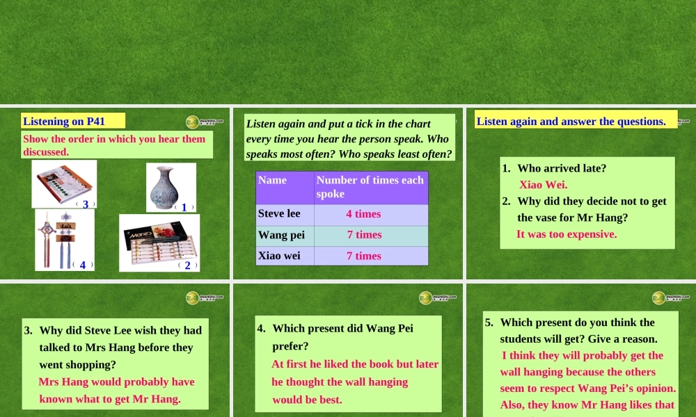 高中英语 Using language 2课件