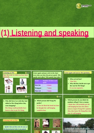 高中英语 Using language 2课件