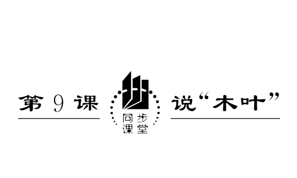 高中语文 39(说 木叶 )课件 新人教版必修5 课件