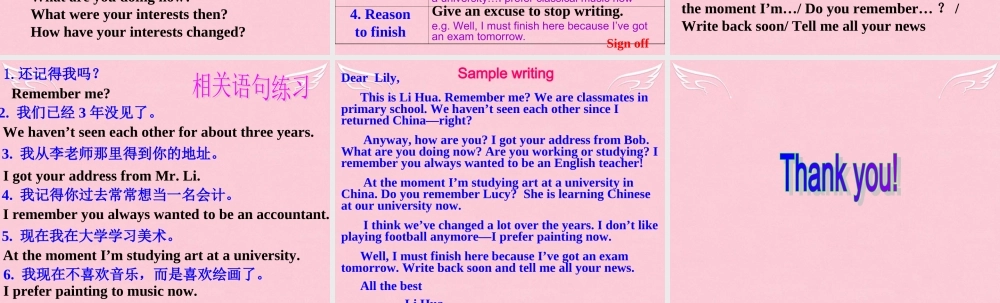 高中英语 Unit 1 Lifestyle writing课件 北师大版必修1 课件