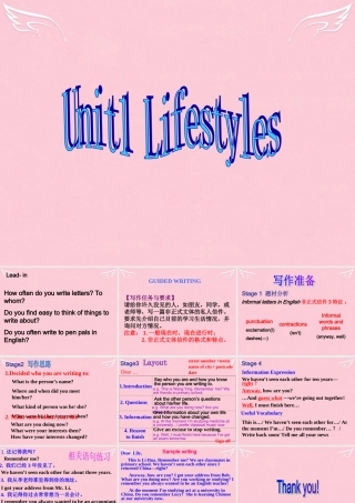 高中英语 Unit 1 Lifestyle writing课件 北师大版必修1 课件