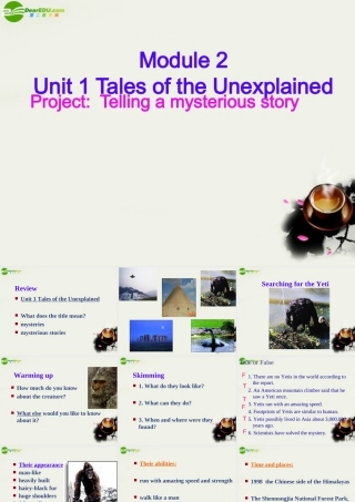 高中英语 Unit1 Project课件 牛津译林版必修2 课件