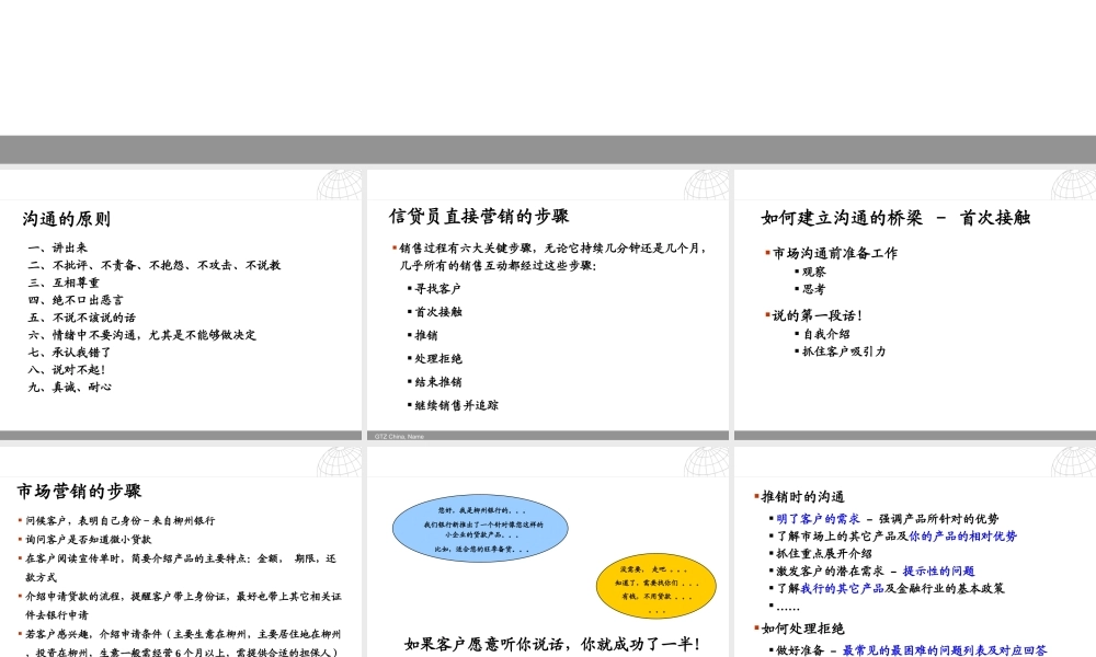 银行沟通原理及实务：情景模拟市场营销客户咨询及申请受理中的沟通技巧