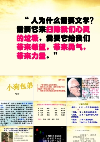 高中语文 第10课(小狗包弟)课件 新人教版必修1 课件