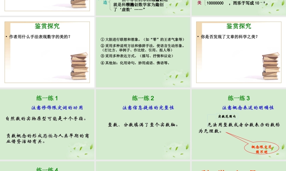 高中语文 第4课(说数)课件 粤教版必修3 课件