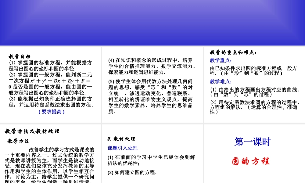 高中数学圆的方程2ppt 课件