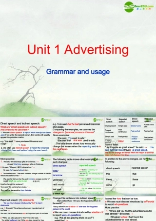 高中英语 Unit 1(Advertising)-Grammar课件 牛津译林版必修4 课件