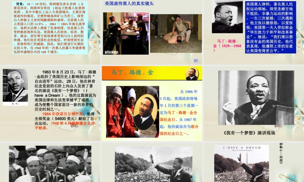 高中语文 我有一个梦想课件4 新人教版必修2 课件