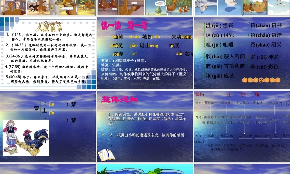 佘舜瑶-《丑小鸭》课件