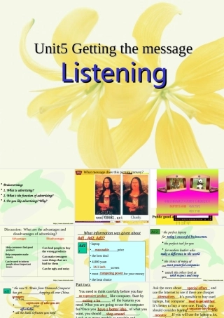 高三英语Unit5 Getting the message 人教版 课件