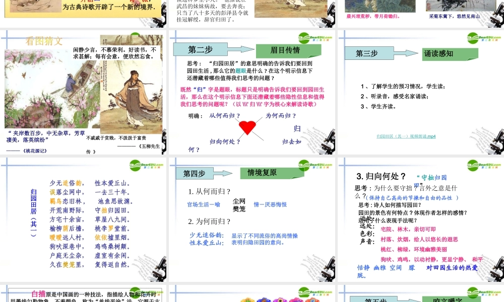 高中语文 第二单元第8课(归园田居)课件 新人教版必修2 课件