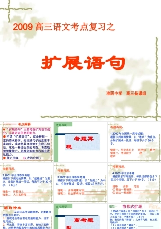 高三语文考点复习：扩展语句课件