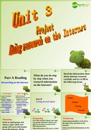 高中英语 Unit3 the world online-Project课件 牛津译林版选修7 课件
