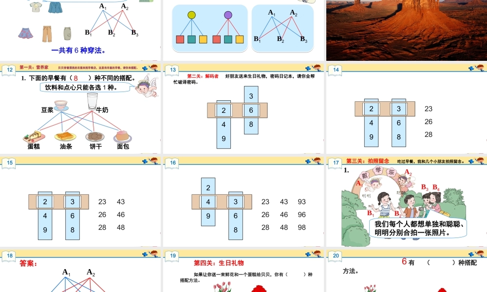 人教2011版小学数学三年级搭配问题-(12)