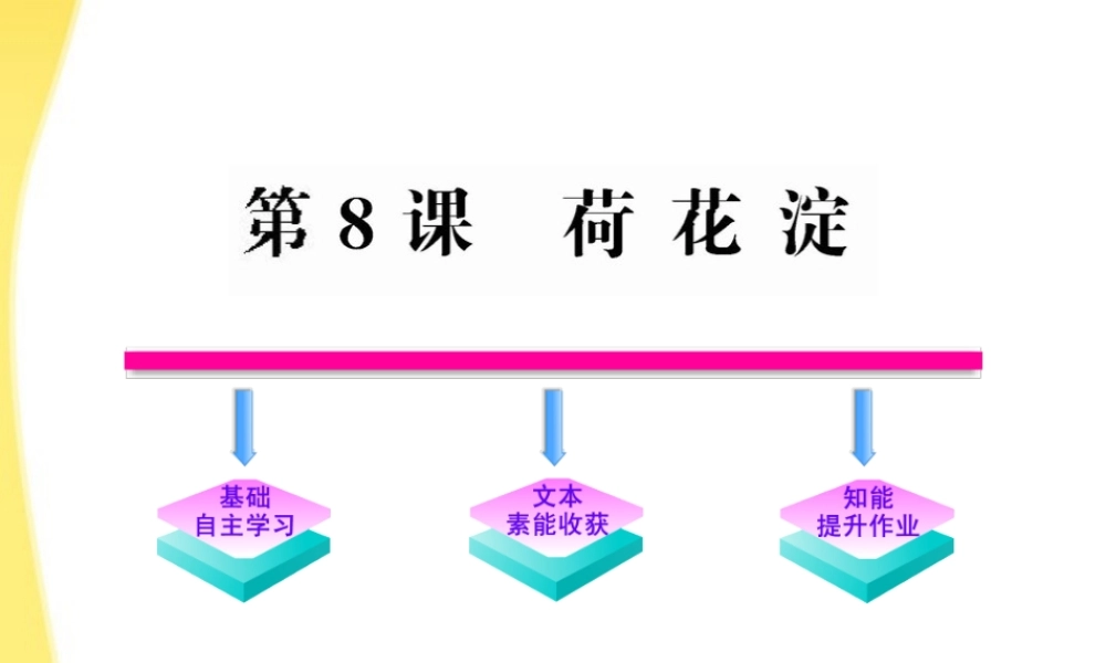 高中语文 8 荷花淀课件 鲁人教版必修1 课件