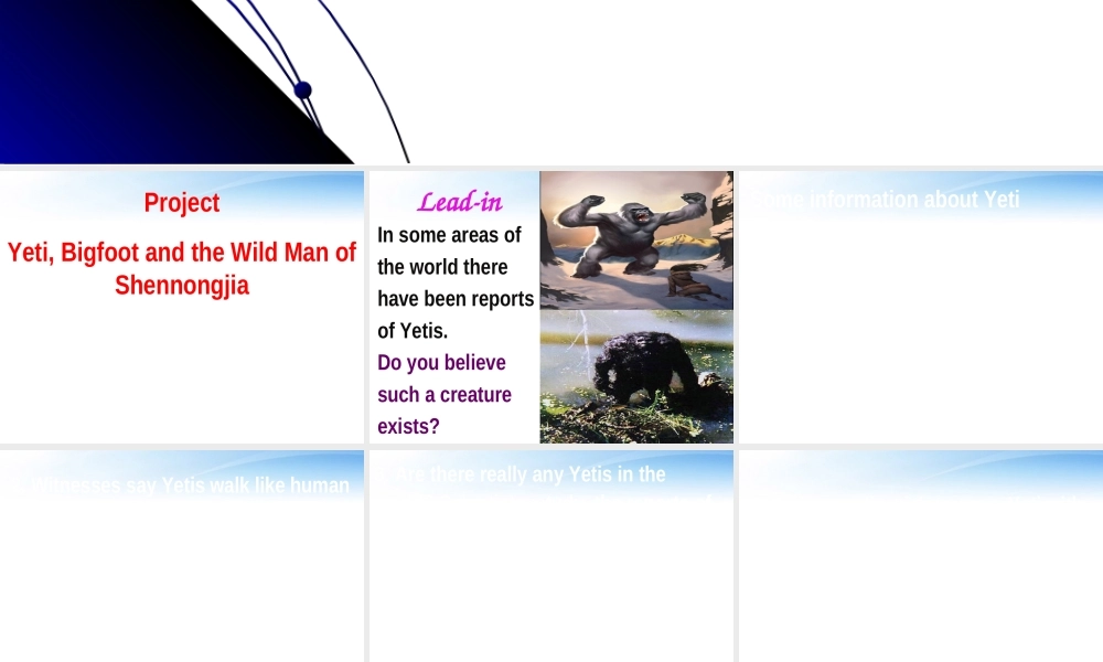 高一英语 Module2 Unit1 Tales of the unexplained Project课件 牛津版 课件