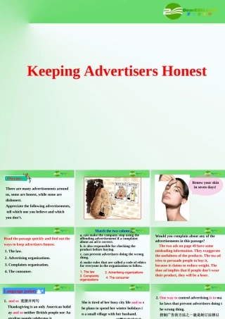 高中英语 Unit5Inside advertising-Using language课件 新人教选修9 课件