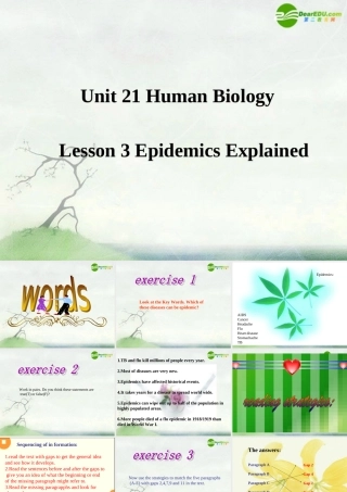 高中英语 Unit21 lesson3 epidemics explained课件 北师大版选修7 课件